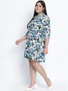 Drama Mellz Floral Print Plus Szie Tie Knot Dress