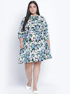 Drama Mellz Floral Print Plus Szie Tie Knot Dress