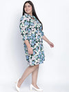 Drama Mellz Floral Print Plus Szie Tie Knot Dress