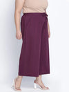 Windzour Soild Wine Plus Size Elasticated Pant