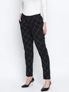 Blantic Black Zig Zag Print Women Casual Pant