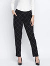 Blantic Black Zig Zag Print Women Casual Pant