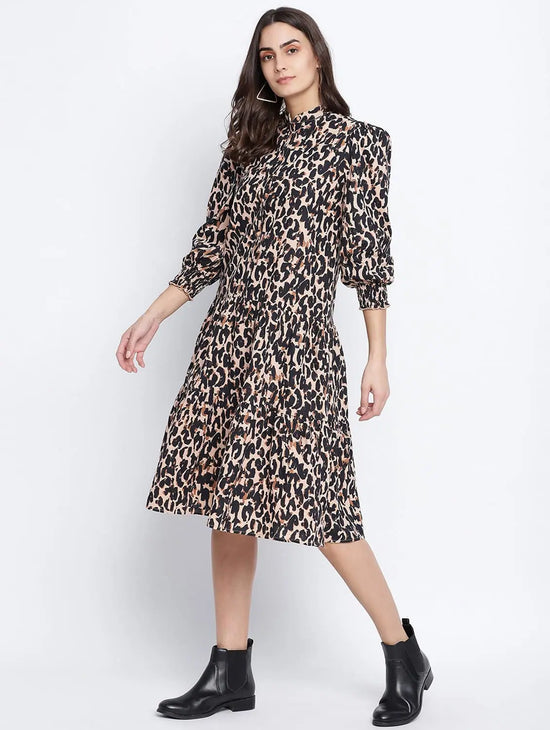 Razzle Dazzle Jaguar Print Women Dress