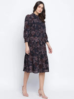 Pestalallic Floral Print Button Down Dress