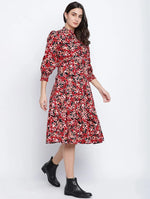 Whirling Motif Printed Women Dress