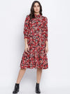 Whirling Motif Printed Women Dress