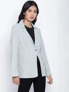 Hot Stuff Solid Sage Green Women Blazer Jacket