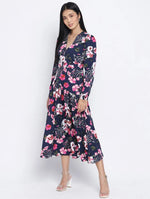 Oasis Bloom Floral Print Casual Women Dress