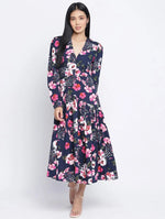 Oasis Bloom Floral Print Casual Women Dress