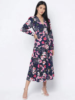 Oasis Bloom Floral Print Casual Women Dress