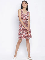 Shneey Pearl Floral Printed Women Casual Dress