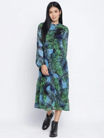 Winsomeness Tropical Print Casual Women Dress