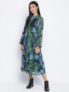 Winsomeness Tropical Print Casual Women Dress