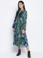 Winsomeness Tropical Print Casual Women Dress