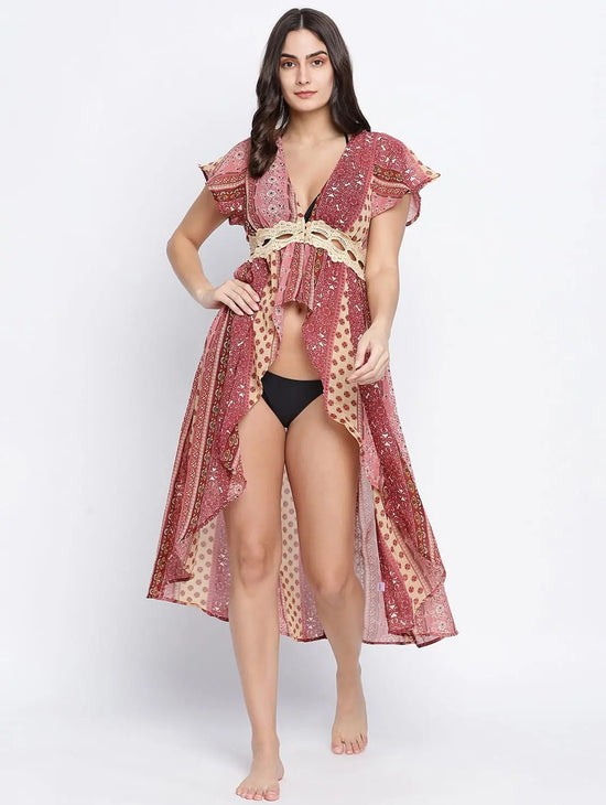 Charmilistic Laced Up Women Beachwear Dress