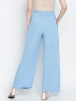 Blue Soft Heart Maternity Smocking Waist Pants