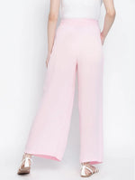 Baby Pastel Pink Maternity Smocking Waist Pants