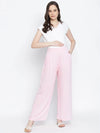 Baby Pastel Pink Maternity Smocking Waist Pants