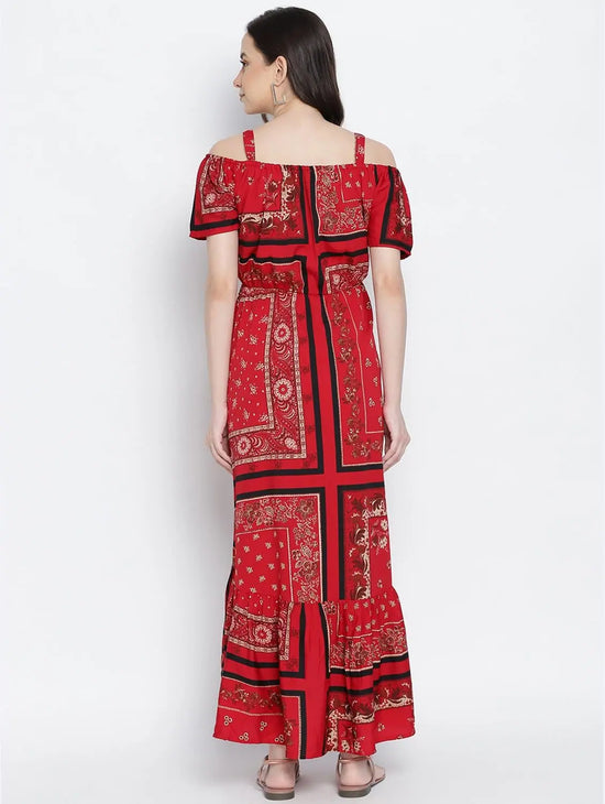 Glowing Radden Printed Elascticated Maternity Dress