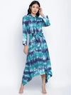 Divine Chic Tig Dye Button Down Women Dress