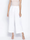 Oxolloxo Blanched White Soft Women Linen Blend Pants