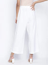 Oxolloxo Blanched White Soft Women Linen Blend Pants