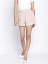 Gloden Blush Classy Women Linen Blend Shorts