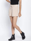 Cream Dream Trendy Women Linen Blend Shorts