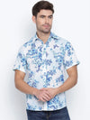 Handsome Dazzling Floral Printed Causal Men Shirt