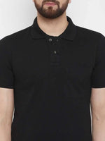 Pure Cotton Black Polo T-shirt