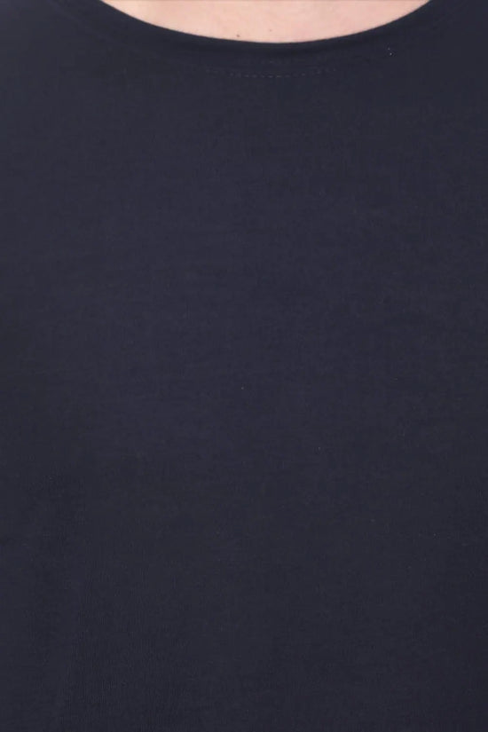 Soild Dark Blue Pure Cotton T-shirt