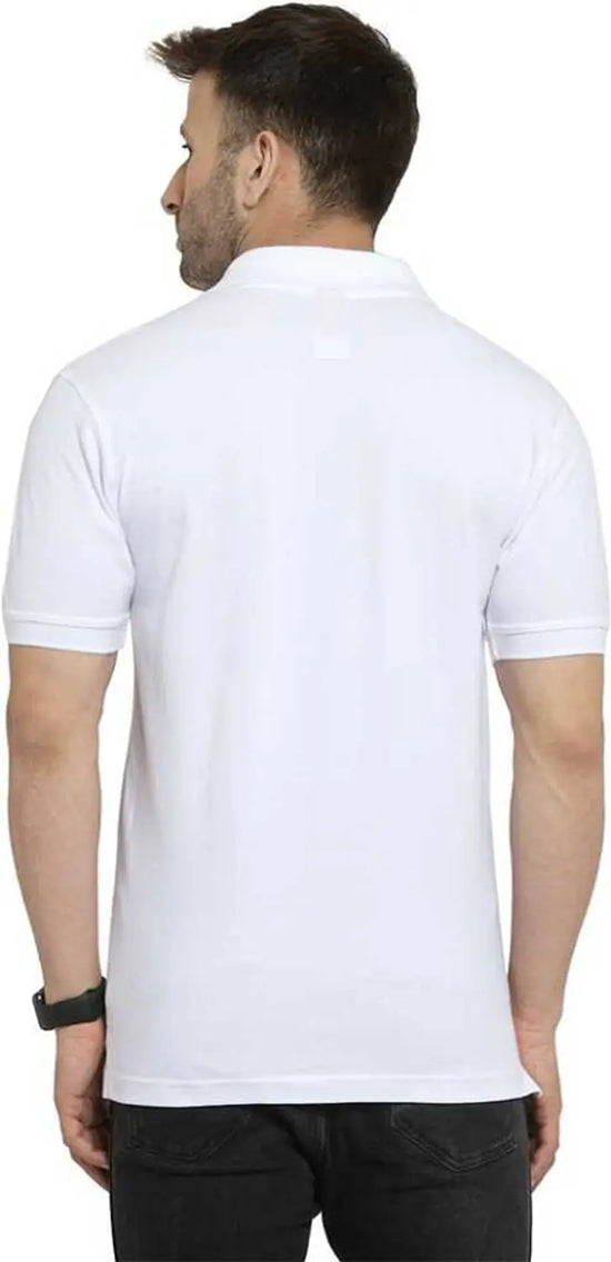 Pure Cotton White Polo T-shirt