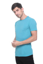 Soild Sky Blue Pure Cotton T-shirt