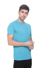 Soild Sky Blue Pure Cotton T-shirt