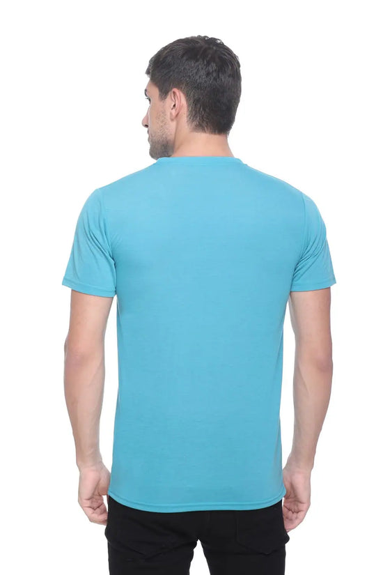 Soild Sky Blue Pure Cotton T-shirt