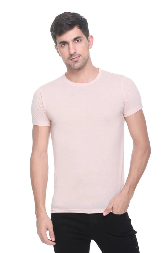 Soild Pink Pure Cotton T-shirt