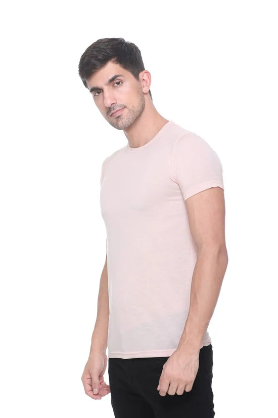 Soild Pink Pure Cotton T-shirt