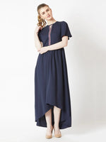 Creativity Takes Courage High Low Maxi Dress Navy Blue