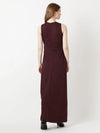 Bite The Bullet Wrap Maxi Dress Wine Red