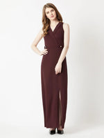 Bite The Bullet Wrap Maxi Dress Wine Red