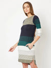 Right Round Shift Dress Multicolor-Base Navy Blue