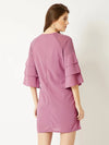 In These Arms Ruffle Dress Purple