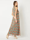 Turn Up The Love Maxi Dress Multicolor-Base Green