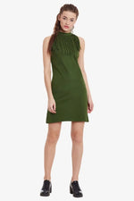 Binge On Fringe Bodycon Dress Olive