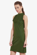 Binge On Fringe Bodycon Dress Olive