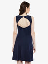 In All Seriousness Skater Dress Navy Blue