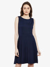 In All Seriousness Skater Dress Navy Blue