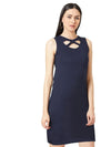 Malibu Cut Out Shift Dress Navy Blue