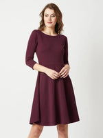 Speak Of The Devil Skater Dress Wine Red