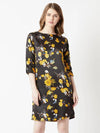 Benefit Of The Doubt Shift Dress Multicolor-Base Black